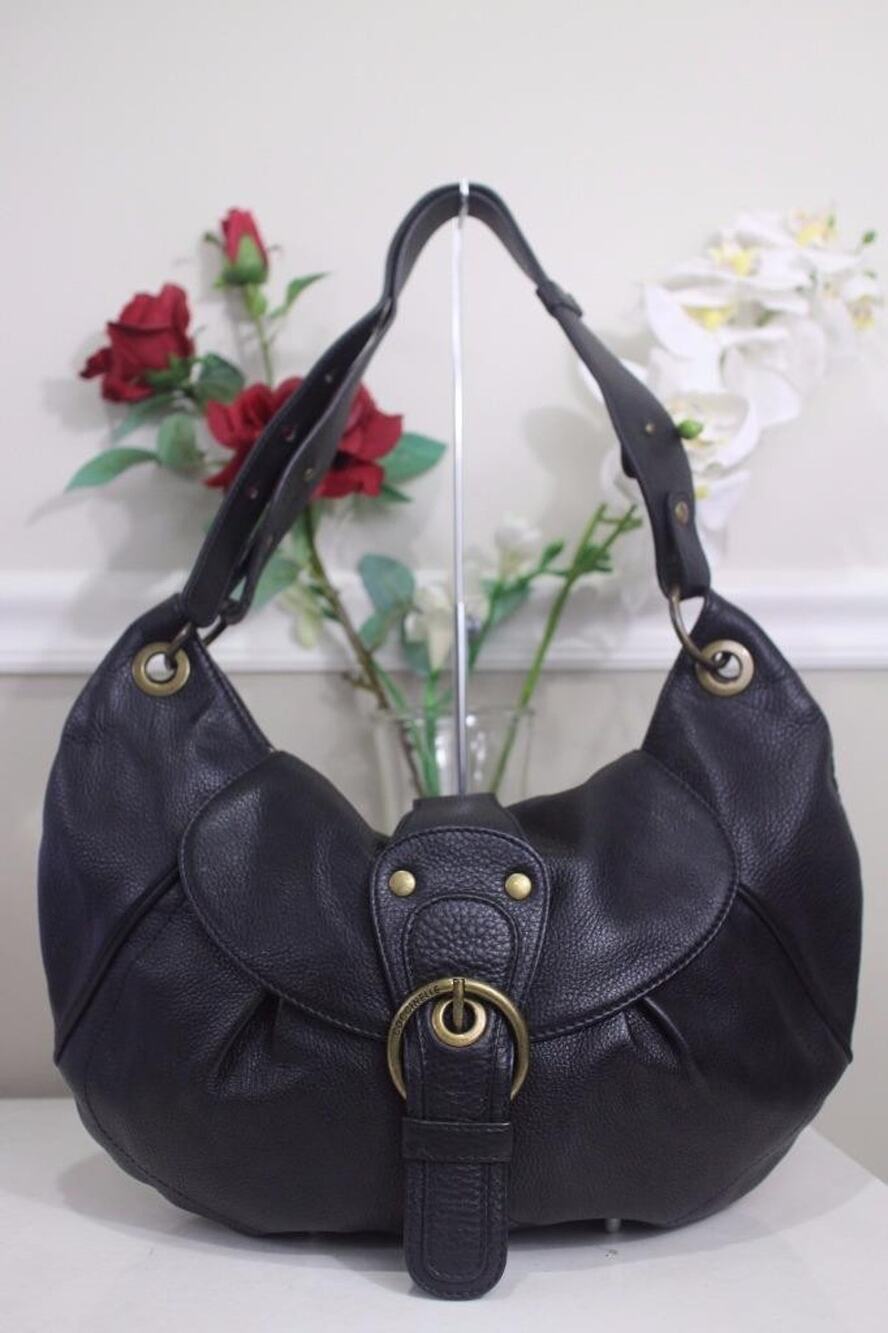 Coccinelle handbag HOBO black leather large purse shoulder purse (30000